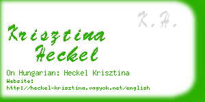 krisztina heckel business card